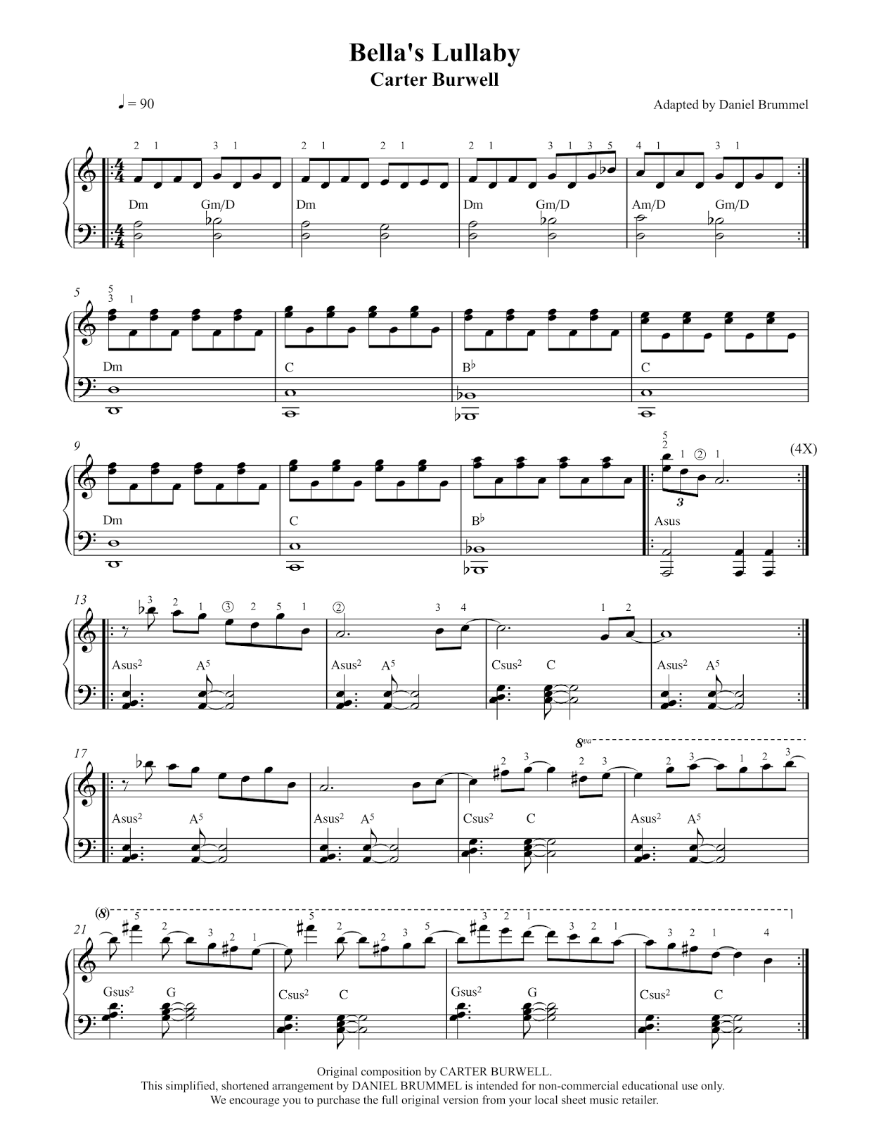 Harmonia Method Music Blog: BELLA'S LULLABY (Twilight) by Carter ...